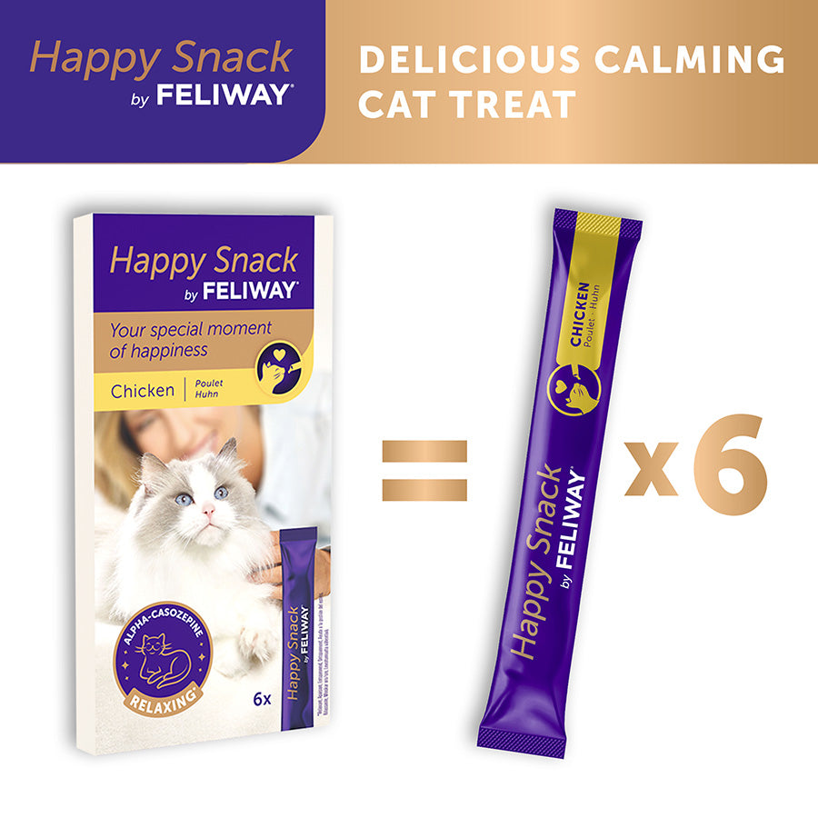 Feliway Happy Snack Calming Treats for Cats and Kittens 6 Pack