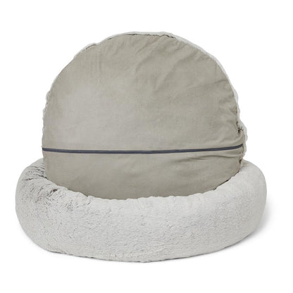 Pets at Home Snug Donut Dog Bed Snow Grey Large