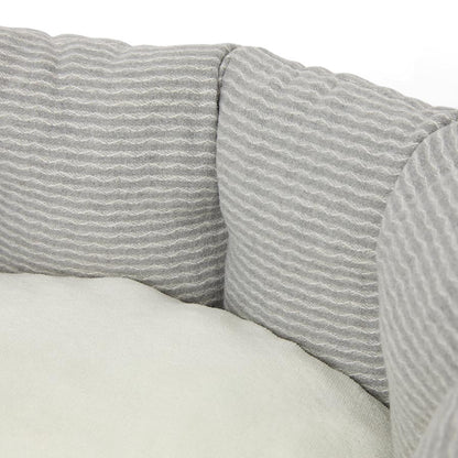 Pets at Home Scalloped Dog Bed Grey Stripe