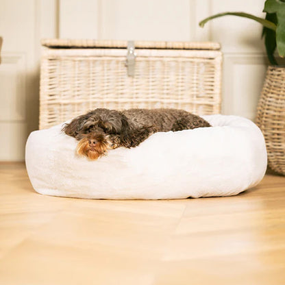Lords & Labradors Calming Anti-Anxiety Donut Dog Bed Cream