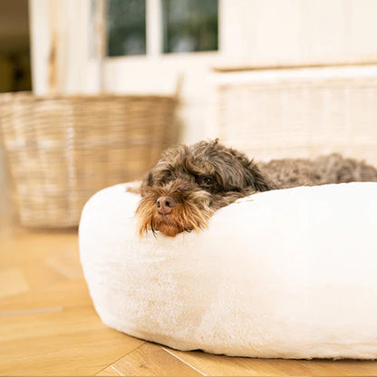 Lords & Labradors Calming Anti-Anxiety Donut Dog Bed Cream