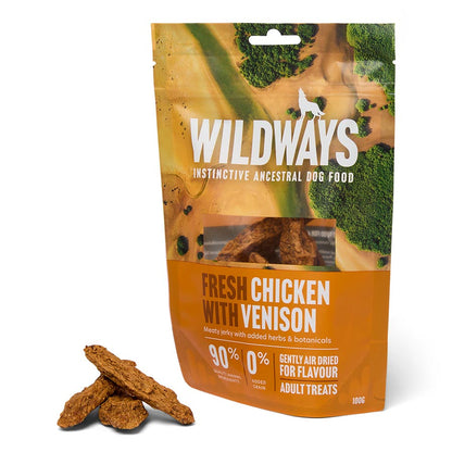 Wildways Chicken with Venison Meaty Jerky Dog Treats