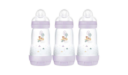 MAM Easy Start Anti-Colic 260ml Baby Bottle 3 Pack - Lilac