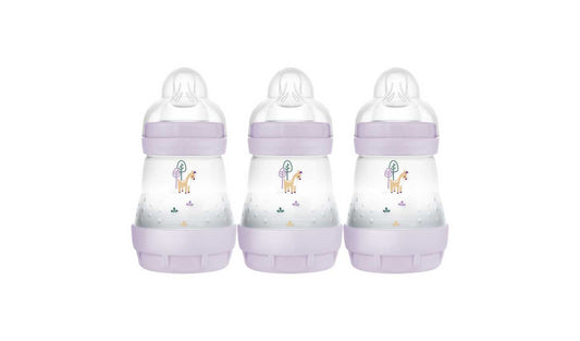 MAM Easy Start Anti-Colic 160ml Baby Bottle 3 Pack - Lilac