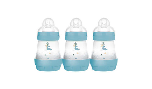 MAM Easy Start Anti-Colic 160ml Baby Bottle 3 Pack - Blue