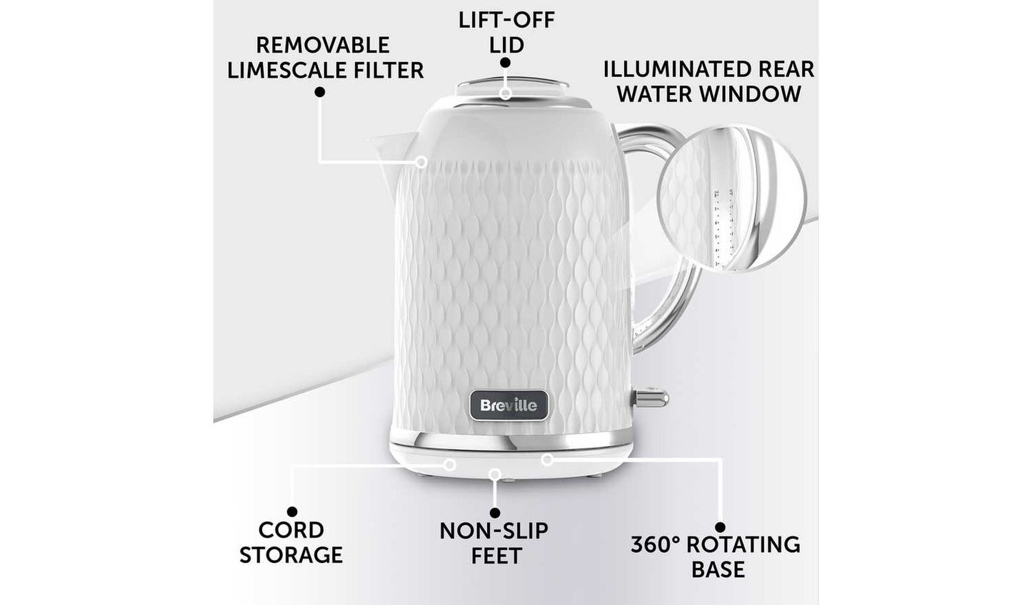 Breville VKT117 Curve Kettle - White and Chrome