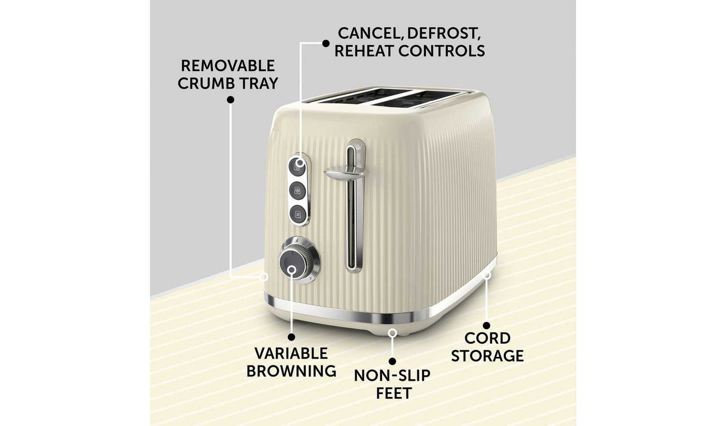 Breville VTR003 Bold 2 Slice Toaster - Cream and Silver