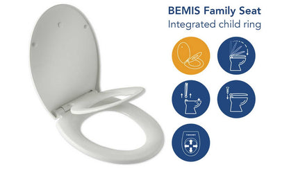Bemis Reybridge Family 2-in-1 Toilet Seat - White