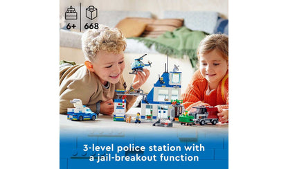 LEGO City Police Station Bin Lorry & Helicopter Toy 60316