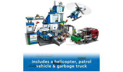 LEGO City Police Station Bin Lorry & Helicopter Toy 60316