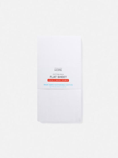 Cotton Rich Double Flat Sheet