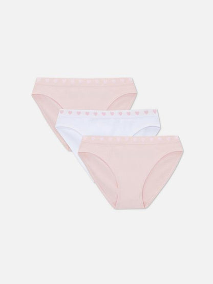 3pk Seamless Heart Elastic Briefs