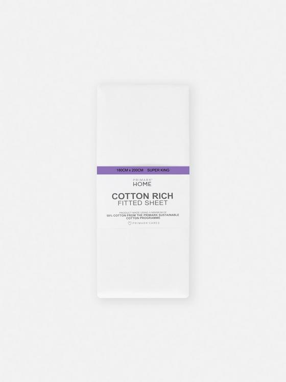 Cotton Rich Super King Fitted Sheet