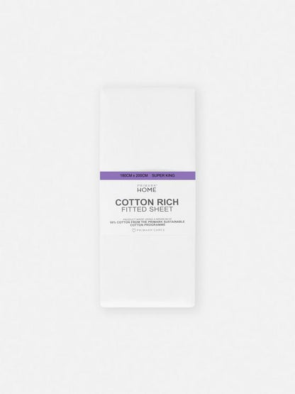Cotton Rich Super King Fitted Sheet