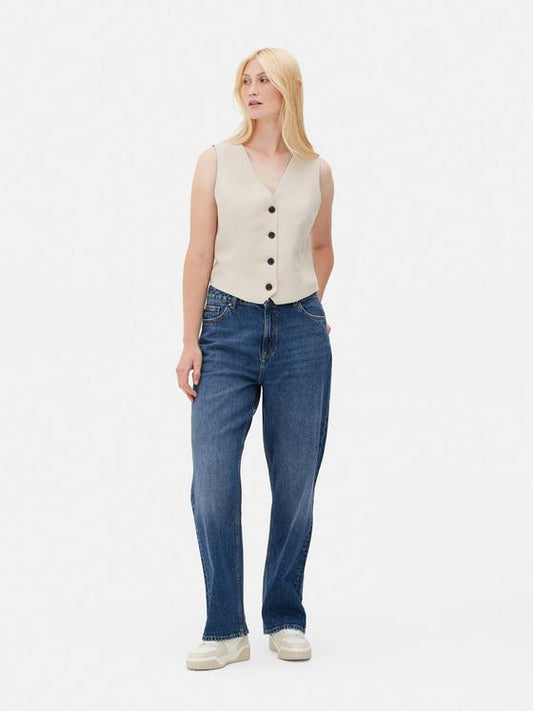 Straight Leg Denim Jeans