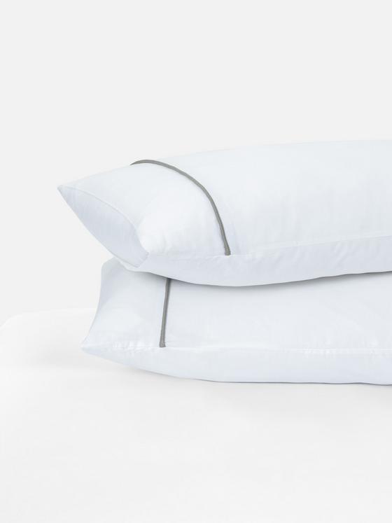 2pk Contrast Piping Pillowcases