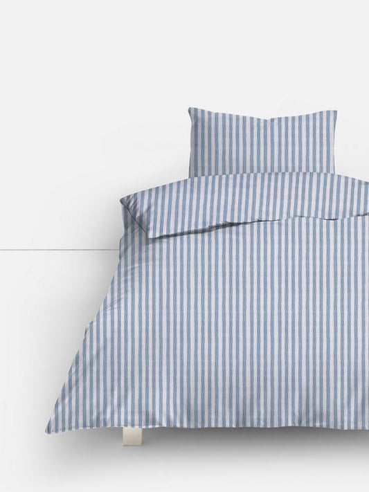 Seersucker Stripe Single Duvet Cover Set