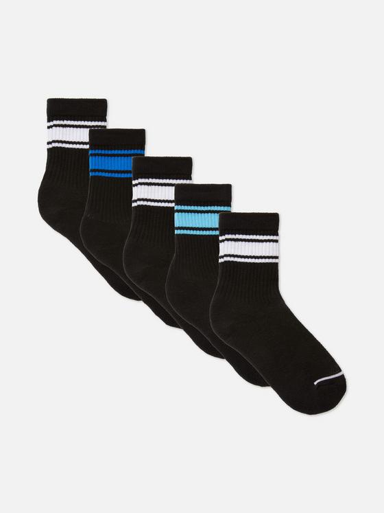5pk Stripe Sport Socks