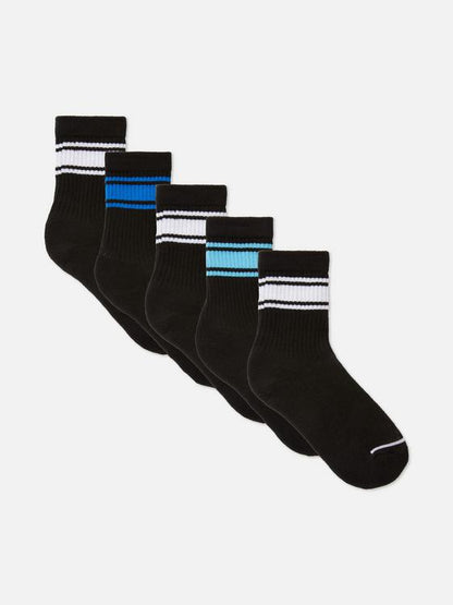 5pk Stripe Sport Socks