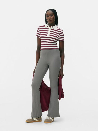 Co-Ord Ribbed Flared Leggings