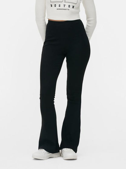 Co-Ord Ribbed Flared Leggings