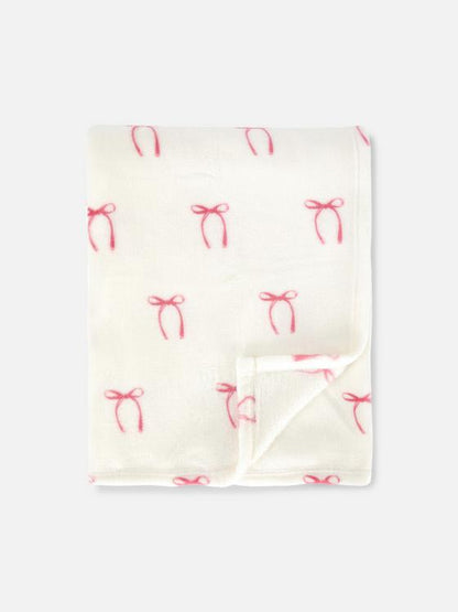 Small Bow Print Throw