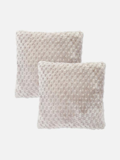 2pk Honeycomb Texture Cushions