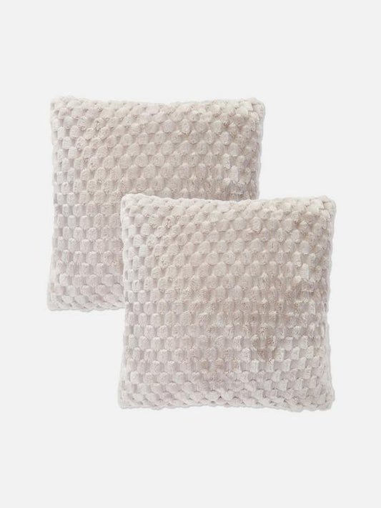 2pk Honeycomb Texture Cushions