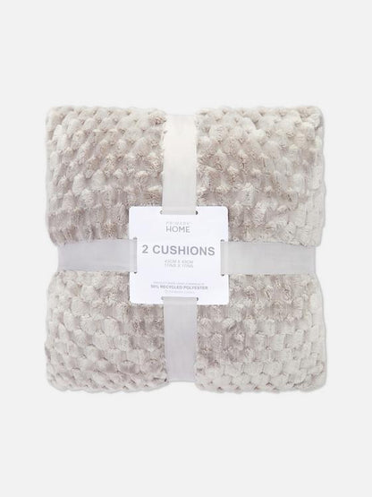 2pk Honeycomb Texture Cushions