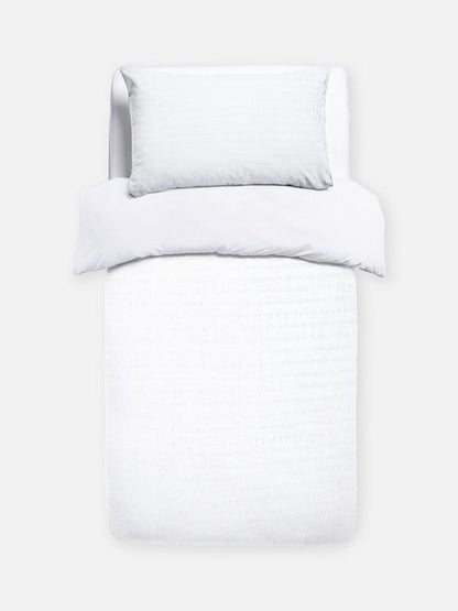 Seersucker Single Duvet Cover Set