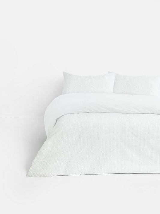 Waffle Texture Double Duvet Cover Set