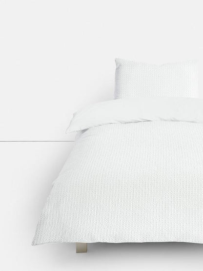 Reversible Waffle Texture Single Duvet Cover Set