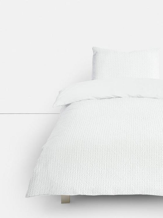 Reversible Waffle Texture Single Duvet Cover Set