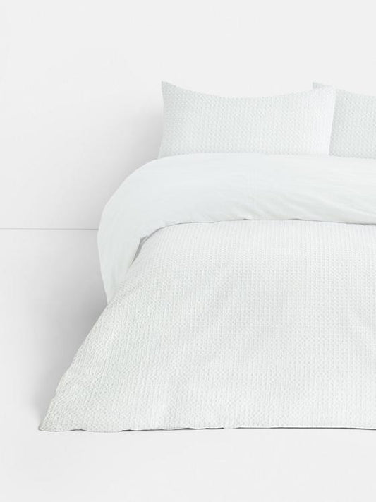 Waffle Texture King Duvet Cover