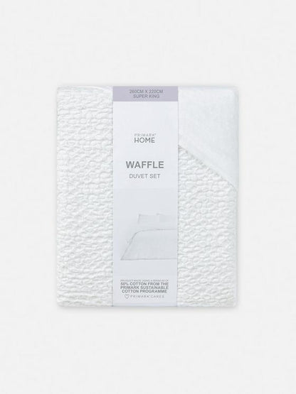Waffle Super King Duvet Cover Set