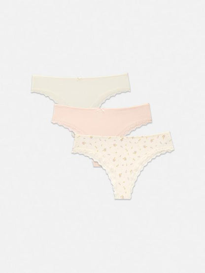 3pk Patterned Brazilian Briefs
