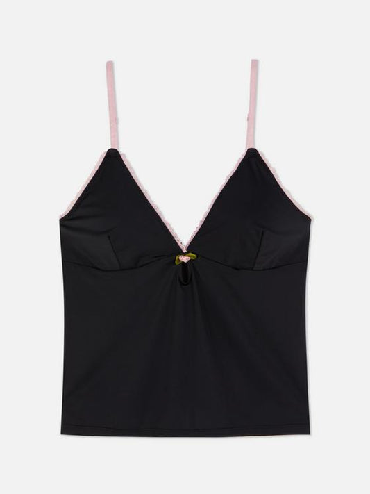 Lace Trim Pyjama Cami Top