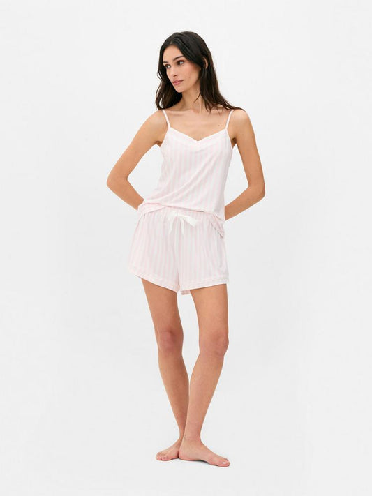 The Edit Striped Pyjama Shorty Set