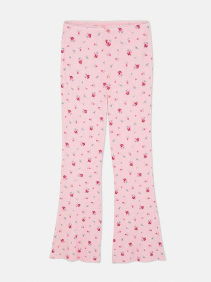 Floral Rib Pyjama Bottoms