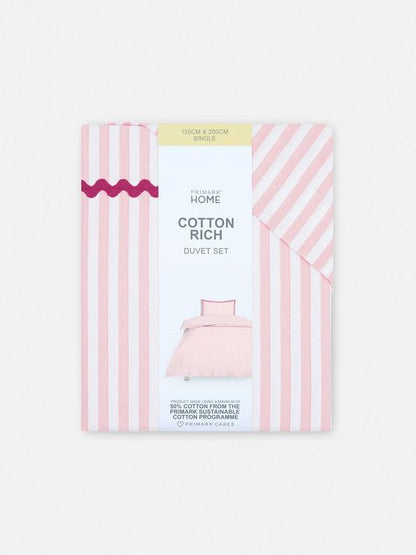 Striped Single Duvet Cover Set