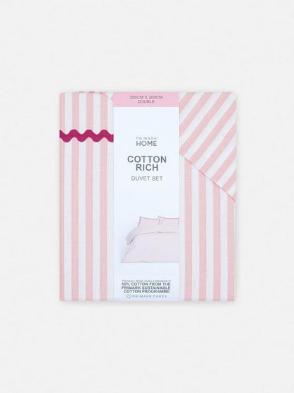 Striped Double Duvet Cover Set