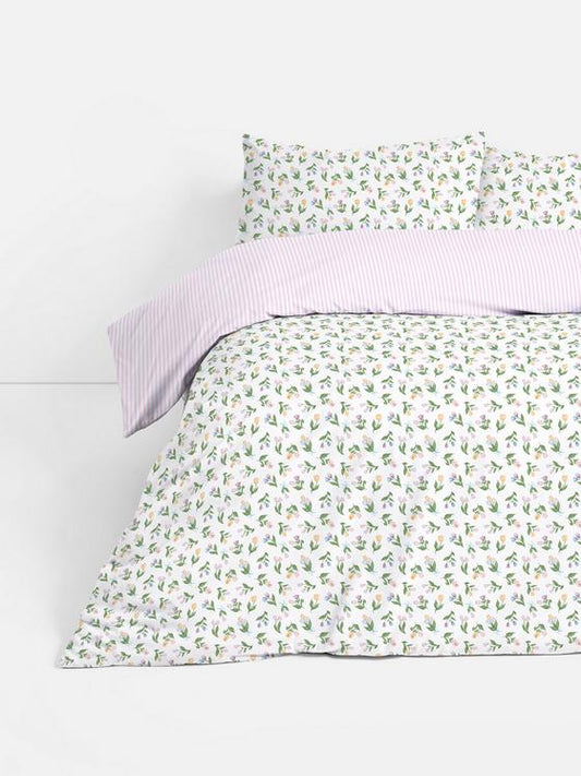 Double-Sided Tulip King Size Duvet Cover Set