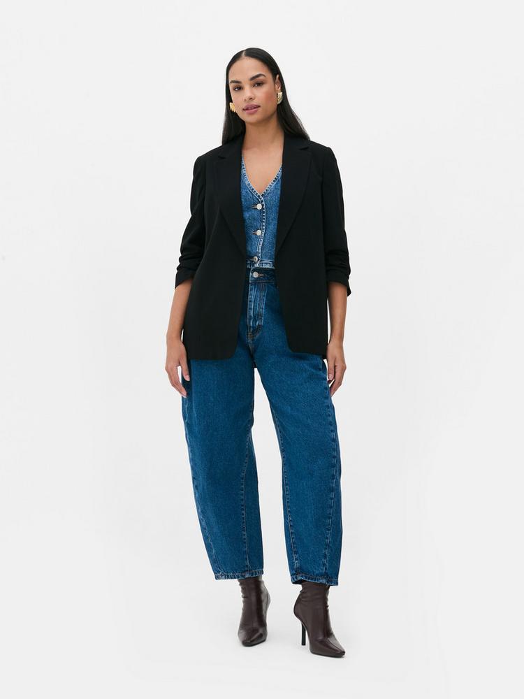 Oversized Straight-Cut Blazer
