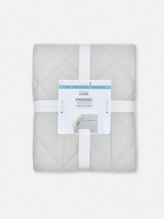 Diamond Textured King Size Duvet Cover Set