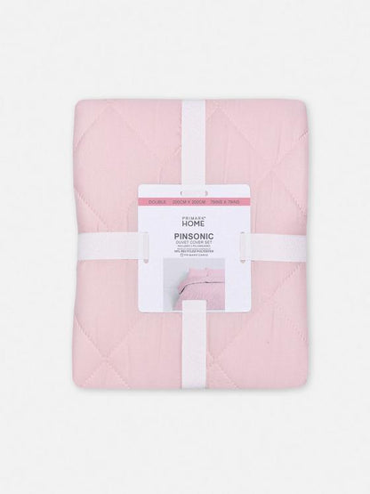 Diamond Quilted Pinsonic Double Duvet Cover Set
