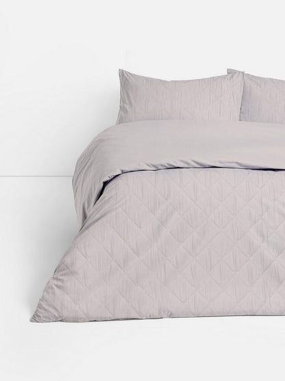 Diamond Quilted Pinsonic Double Duvet Cover Set