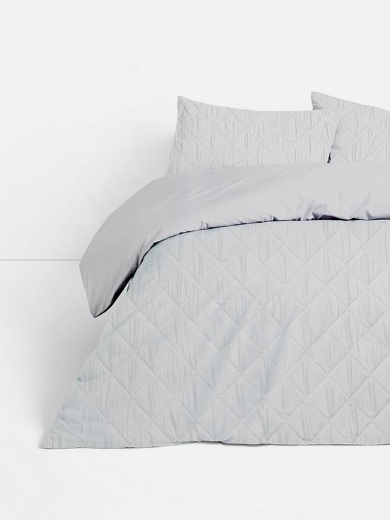 Diamond Quilted Pinsonic Double Duvet Cover Set
