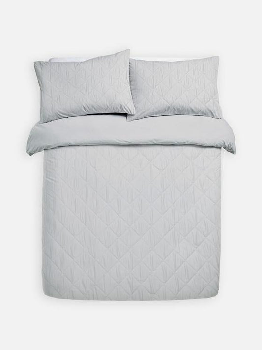 Diamond Quilted Pinsonic Double Duvet Cover Set