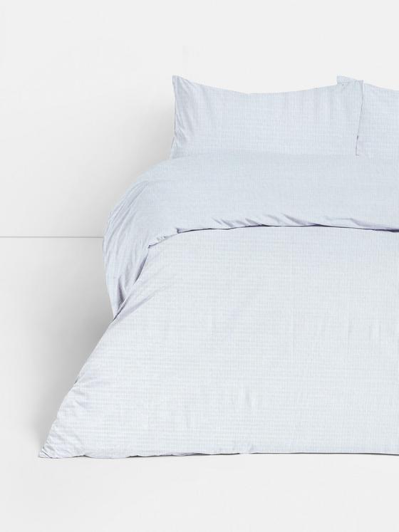 Stripe Seersucker Double Duvet Cover Set