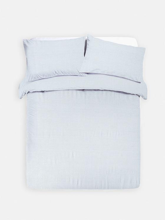 Stripe Seersucker King Size Duvet Cover Set